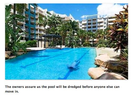 bad estate agent gardens swimming pool